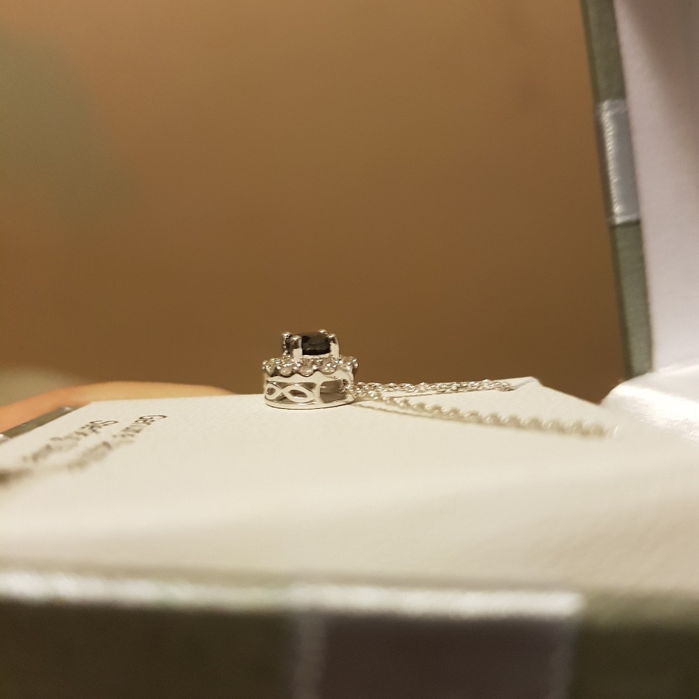 🆕Genuine sapphire & white topaz halo - Picture 4 of 7
